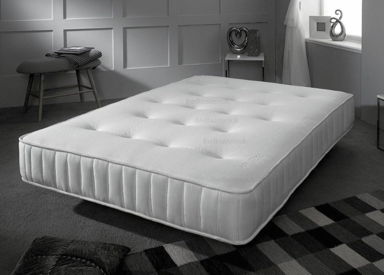6FT Super Kingsize Memory Foam Pocket Sprung Mattress Deep Tufted Design Luxury Design (180cm X 200cm)