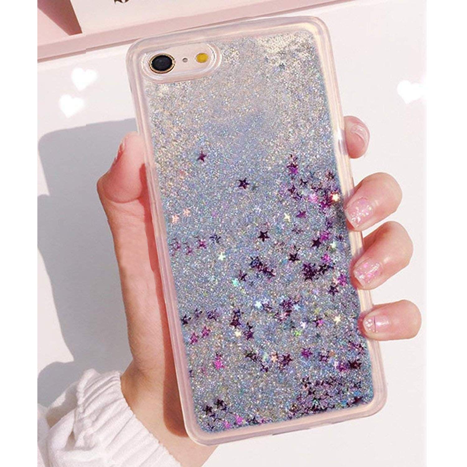 Kc Liquid Floating Hearts Glitter Sparkle Transparent Amazon In Electronics