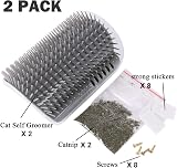 WWVVPET 3.0 Softer Cat Self Groomer Wall Corner Scratcher Catnip view 7
