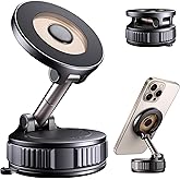 Phone Holders for Your Car, Car Phone Holder for Magsafe [Upgraded Strongest Suction & Magnetic] 360° Adjustable Magnetic Car Phone Mount for Your Car/Gym/Mirror Mount for iPhone & Android | Best Gift