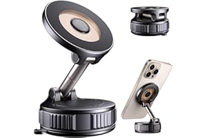 ESTBUC Magnetic Phone Holder for Car [120+ LB Strongest Suction & 2800gf Strongest Magnetic] 360° Adjustable Car Phone Holder for Magsafe Phone Holders for Your Car for iPhone 17 Pro Max 16 15 14 13 12 Plus