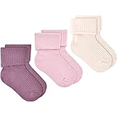JAKIDAR Organic Cotton Baby Socks Seamless Washable Infant Toddler Kids Sock, 6 Months to 5 Years (Pack of 3)