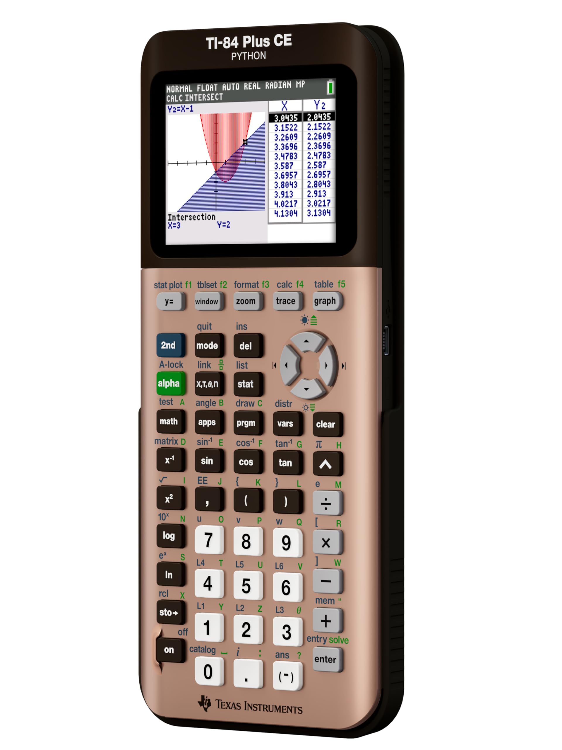 Texas Instruments TI-84 Plus CE Color Graphing Calculator, Rose Gold (Metallic)