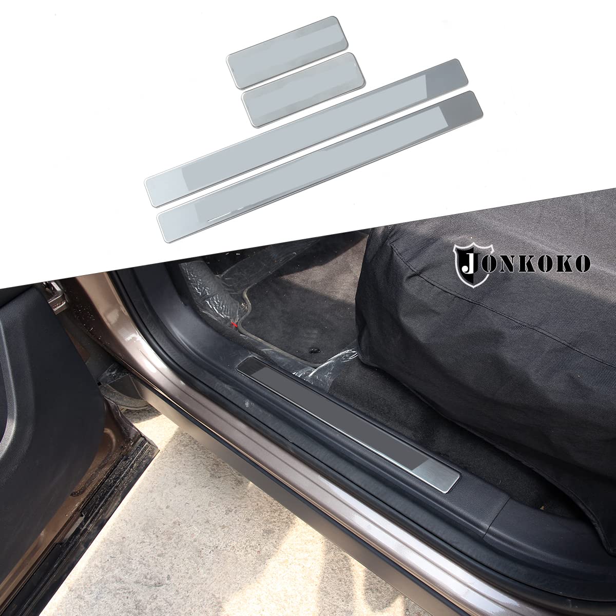 YIWANG Stainless Steel Door Sill Scuff Plate Insert Trim For Discovery Sport 2014 2015 2016 2017 2018 2019