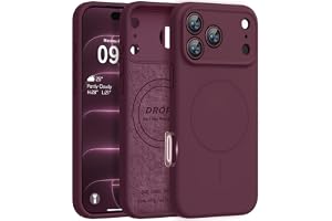Vooii for iPhone 18 Pro Max Case, Liquid Silicone, Compatible with MagSafe | Burgundy, Camera Control Protection, Soft-Touch Feel, Microfiber Lining Cover Shockproof Drop Protection Slim Phone Case