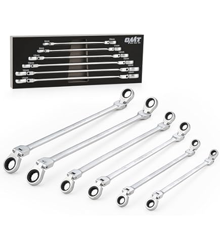 TEKTON 45-Degree Offset Box End Wrench Set, 8-Piece (1/4