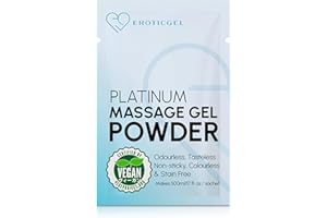 EROTICGEL Premium Massage Gel Powder | 5g Travel Sachet Makes 500ml/ 16.9 fl oz | Made in Japan Paraben & Glycerine Free