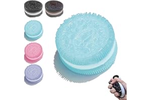 SHILIFE Taba Squishy Sandwich Biscuits,Kawaii Squishies PVC Toys,Stress Relieving Fur Ball OPP Packaging Gifts|Squishy Fidget Toys for Anxiety&Relaxation|Perfect Desk Accessory for Adults (Sea Salt Blue)