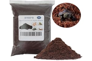 DMIPB 24 Quart Reptile Soil Loose Coconut Fiber Substrate for Snakes Lizards, Frogs Bedding, Bioactive Terrarium Tanks, Organic Coco Coir for Garden Plant Soil Brown
