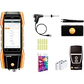 testo 300 Combustion Analyzer HVAC Kit with Printer - Combustion Leak Tester for Flue Gas, Draft, Differential Pressure &amp; Ambient CO - Natural Gas Leak Tester with Probes - CO Meter with Touch Display