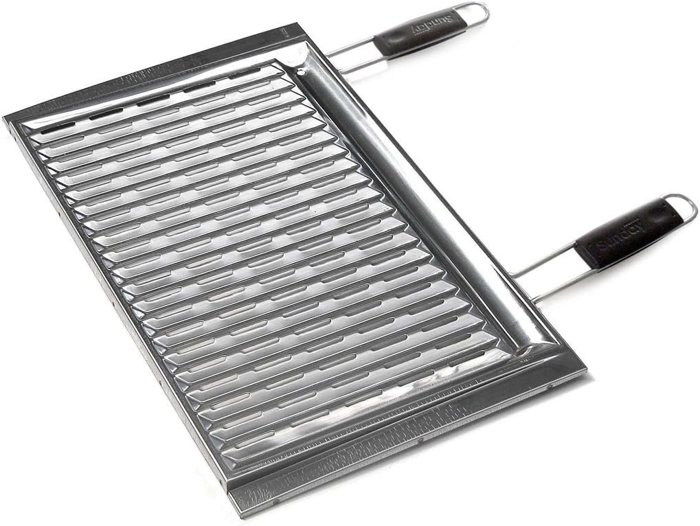 Unbekannt Sunday Grille de barbecue en acier inoxydable avec poignées en plastique Noir 60 x 40 Unbekannt Sunday Grille de barbecue en acier inoxydable avec poignées en plastique Noir 60 x 40