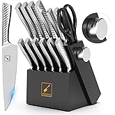 Knife Set,imarku 14PCS Knife Sets for Kitchen with Block,Kitchen Knife Set Built-in Sharpener,Stainless Steel Chef Knife Set,
