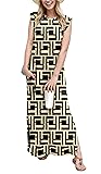 GRECERELLE Women Summer Plus Size Round Neck Casual