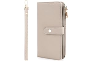 Lychii Passport Holder Cover, PU Leather Travel Wallet Case with RFID Blocking, Travel Documents Organizer for Passport, Business Cards, Credit Cards, Boarding Passes (Grey, L)