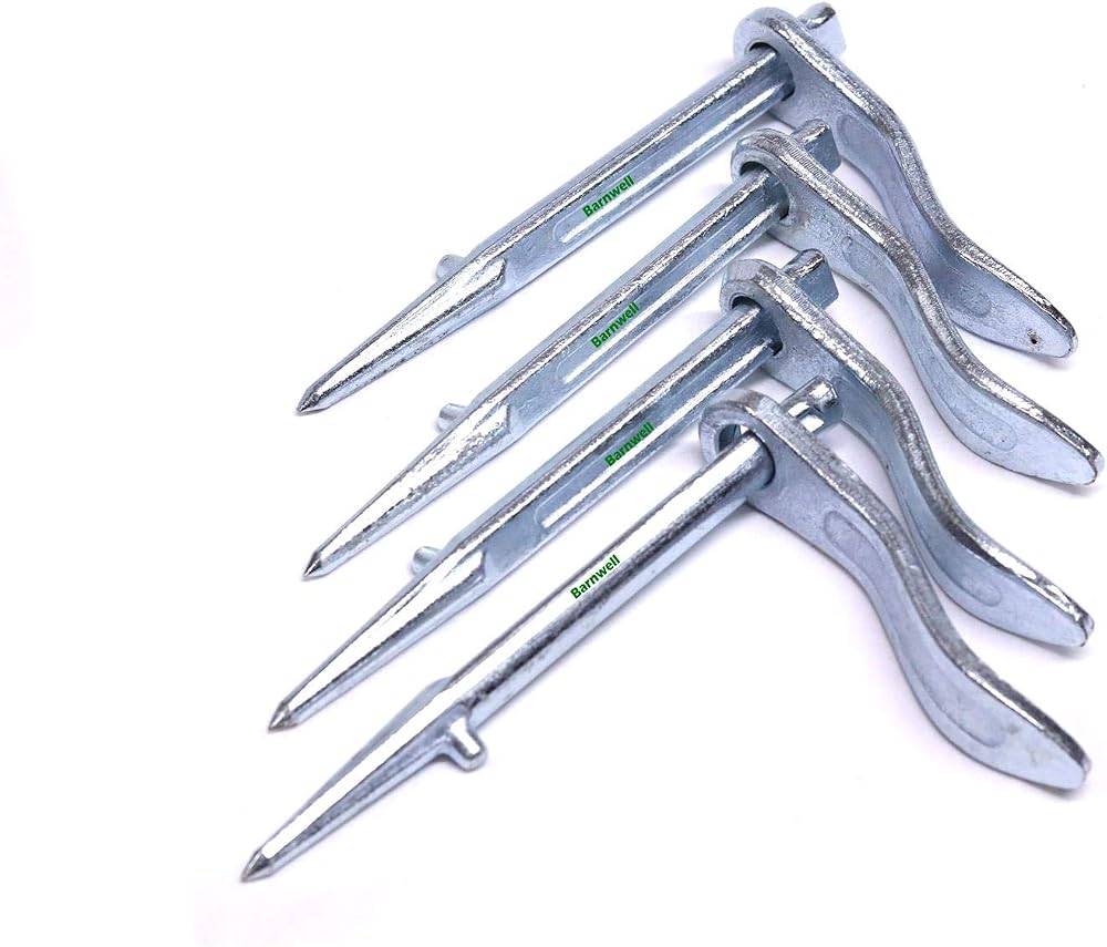 Barnwell Deluxe Round Dutch Pins 4 Pack Concrete Hook Masons Peg 150mm 6"