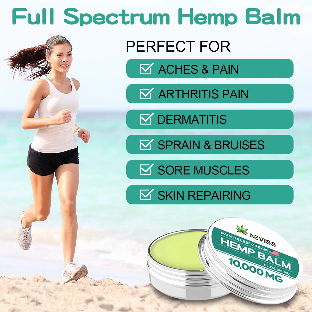 Organic Hemp Balm for Pain Relief 20000 MG (2 Pack), Natural Hemp Pain Relief Cream for Back, Knee, Neck, Nerve & Joint Pain - Premium Hemp Herbal Extract Balm for Inflammation & Sore Muscles