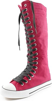 knee high canvas sneakers