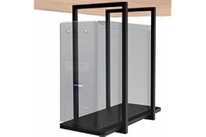 VIVO Heavy Duty Under-Desk PC Mount Shelf, Computer CPU Holder, Supports up to 44 lbs, Black, Mount-PCSF1