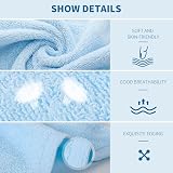 Lanjue 6 Pack Cotton Face Cloths 20x20cm Flannel Washcloths Reusable Makeup view 4