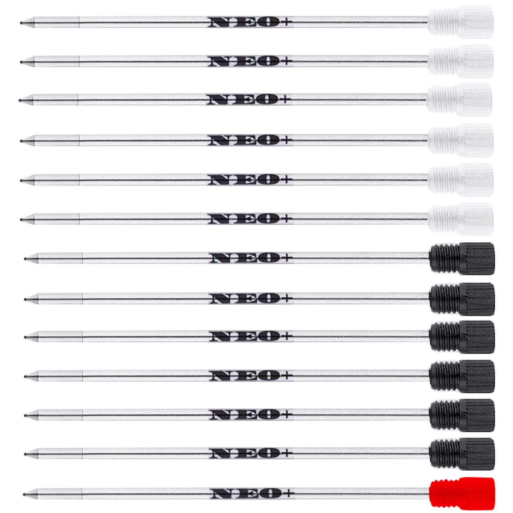 D1 Refills Ballpoint Blue or Black Ink Compatible with Swarovski Element Crystal Pen by NEO+ (5 x Black, 5 x Blue, 1 x RED)
