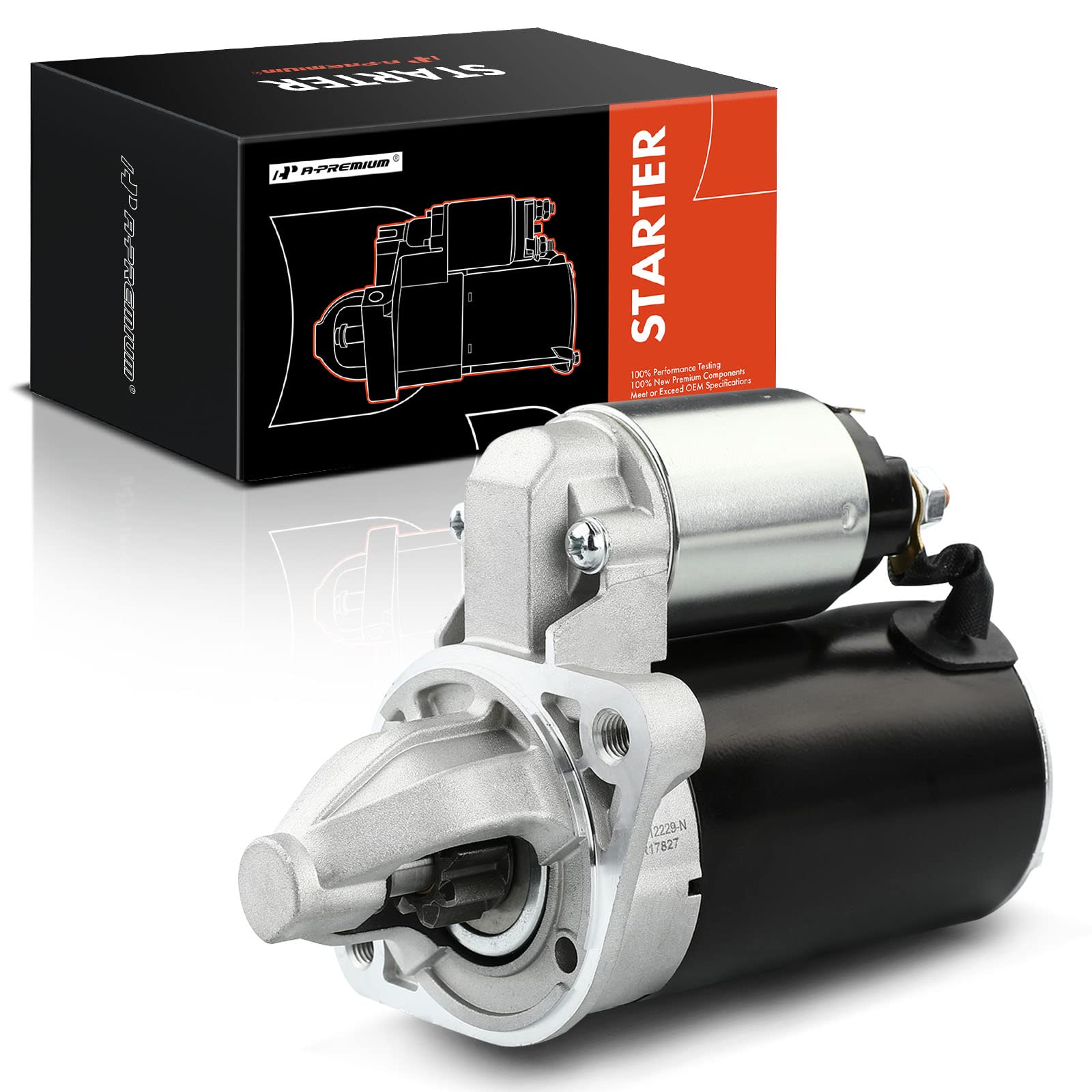 Photo 1 of A-Premium Starter Motor Compatible with Hyundai Accent 2001-2010, Kia Rio Rio5 2006-2010 & Dodge Verna 2004-2006, 1.5L 1.6L, 12V 0.9KW 8 Teeth Clockwise, Replace# 3610022800