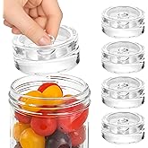 Xileanalee Fermentation Weight Glass 4 Pack for Wide Mouth Mason Jar-Easy Grip Handle Fermenting Weights for Pickling -7Oz 2.75inch Canning Weights for Fermenting