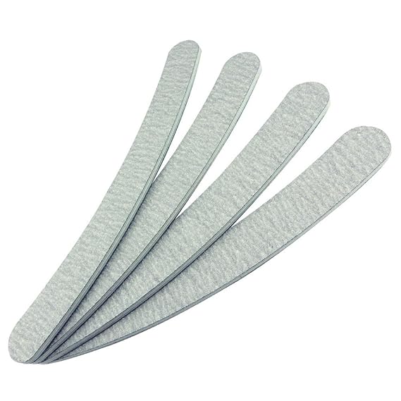 CURVED NAIL FILES DOUBLE SIDED 100/180 GRIT BANANA/BOOMERANG EMERY