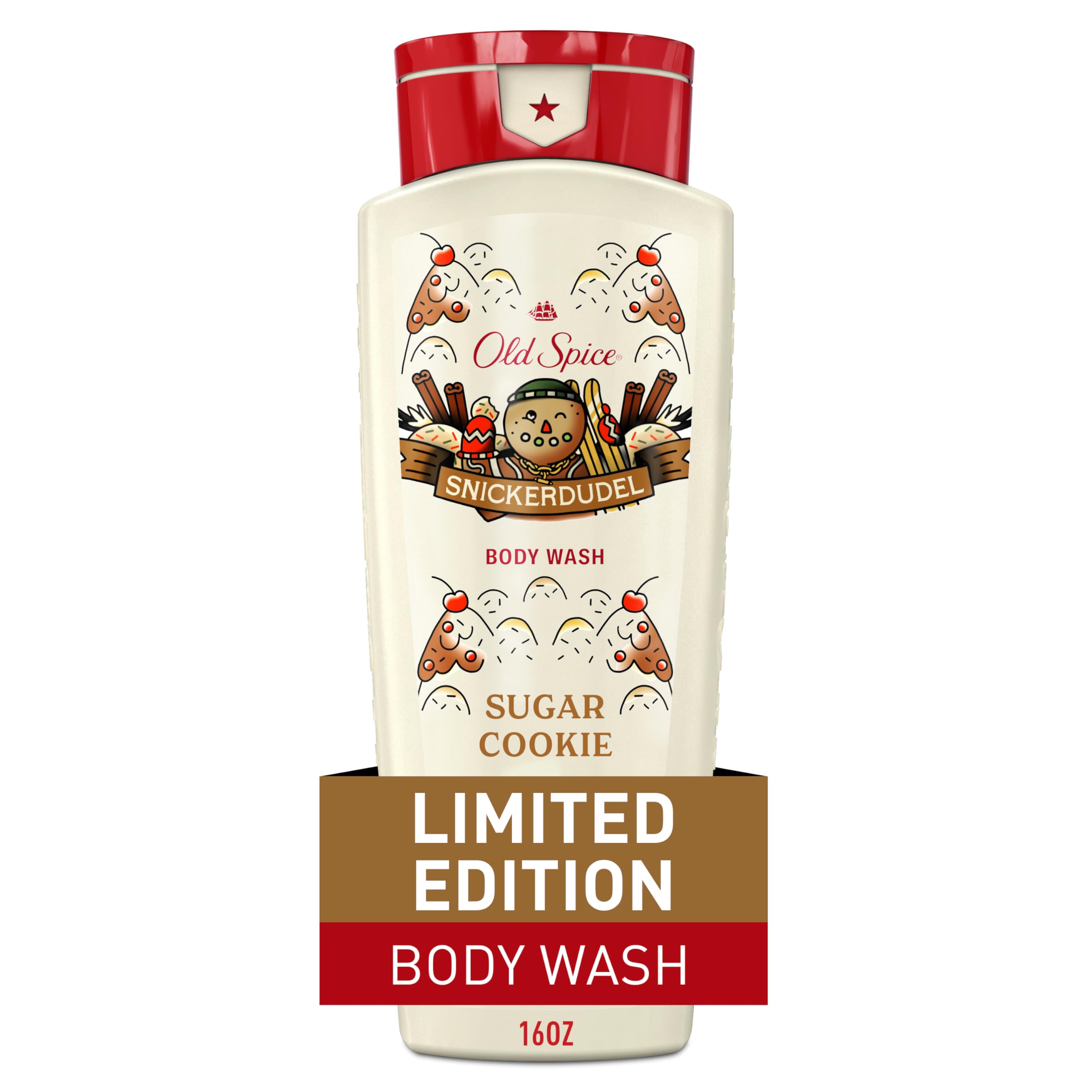 Photo 1 of Old Spice Body Wash for Men, Holidudes Holiday Edition, 24/7 Holiday Freshness, Lasting Scent and Rich Lather, Stocking Stuffer, Snickerdudel Sugar Cookie Scent, 16 oz