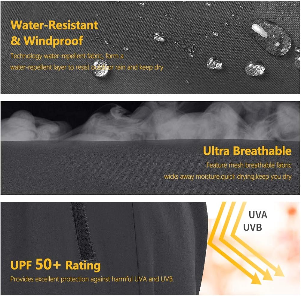 MOCOLY Women's Cargo Hiking Pants Elastic Waist Quick Dry Lightweight Outdoor Water Resistant UPF 50+ Long Pants Zipper at  Women’s Clothing store