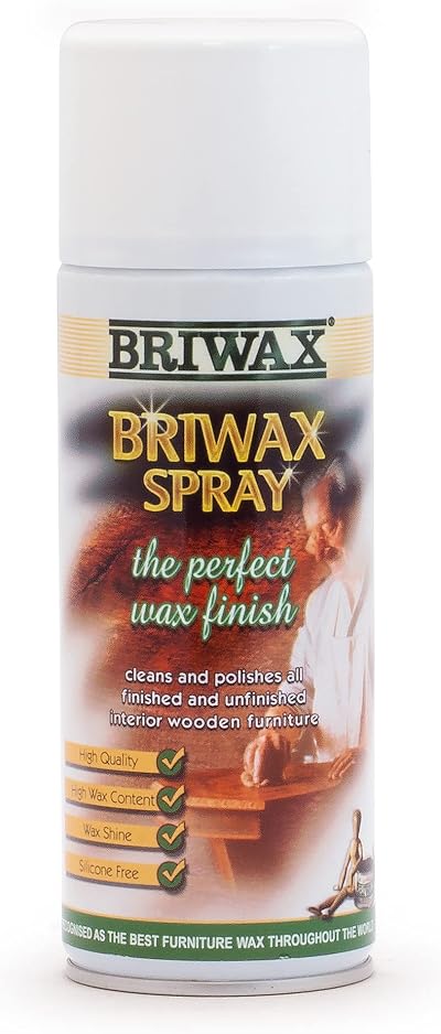 Briwax Spray 400ml Wax for Wood Finish Sealing and Shine