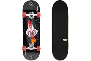 KMX Complete Skateboard for Beginners, 7-Layer Canadian Maple Double Kick Concave Deck| Aluminum Alloy Trucks | Beginner Skat