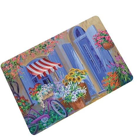 Amazon.de: Modern Küchenläufer, Gummi Blaue Tür und Fenster 3MM Dicke