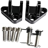 2 Inch Footpeg Lowering Kit for Suzuki DR650 1996-2025, CNC Aluminum Alloy Lowering Mounts, Rider Footpeg Relocation Bracket for Enhanced Comfort &amp; Control (Black)