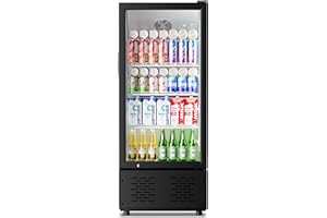 Ferueo Commercial Beverage Display Refrigerator,Glass Door Refrigerator 6.5 Cu.Ft Cooler Refrigeratos for Restaurant Store Cafe Bar