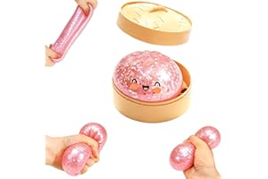 Giant Glitter Dumpling Squishy, Colorful Mystery Stress Dumplings, Cute Soft Calming Unbreakable Figurine Simulation Ball (Pi