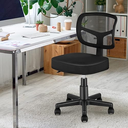 MOLENTS Armless Task Office Chair, Small Desk Chair with Mesh