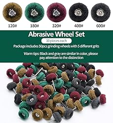 50/100/200pcs Abrasive Wheel, 1" Buffing Polishing