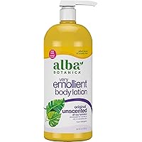 Alba Botanica Very Emollient Body Lotion, Unscented Original, 32 Oz