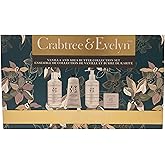 Crabtree & Evelyn Vanilla & Shea Butter Collection Set (Bath & Shower Gel 8.4 fl oz, Hand Therapy 3.5 oz, Body Lotion 8.4 fl oz, Bar Soap 3.5 oz)