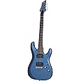Schecter 431 C-6 Deluxe Solid-Body Electric Guitar, Satin Metallic Light Blue