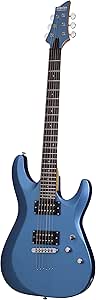 Schecter 431 C-6 Deluxe Solid-Body Electric Guitar, Satin Metallic Light Blue