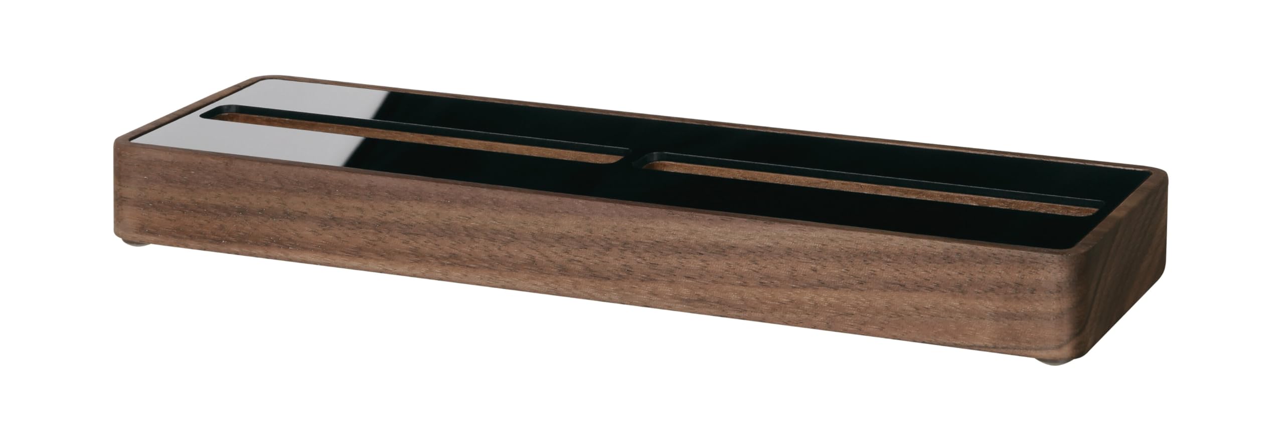 SIGEL VA203 Business card holder made of walnut wood, 20,6 x 2,2 x 6,3 cm, for up to 60 cards