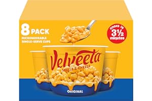 Velveeta Shells & Cheese Original Microwaveable Shell Pasta & Cheese Sauce, 8 ct Box, 2.39 oz Cups