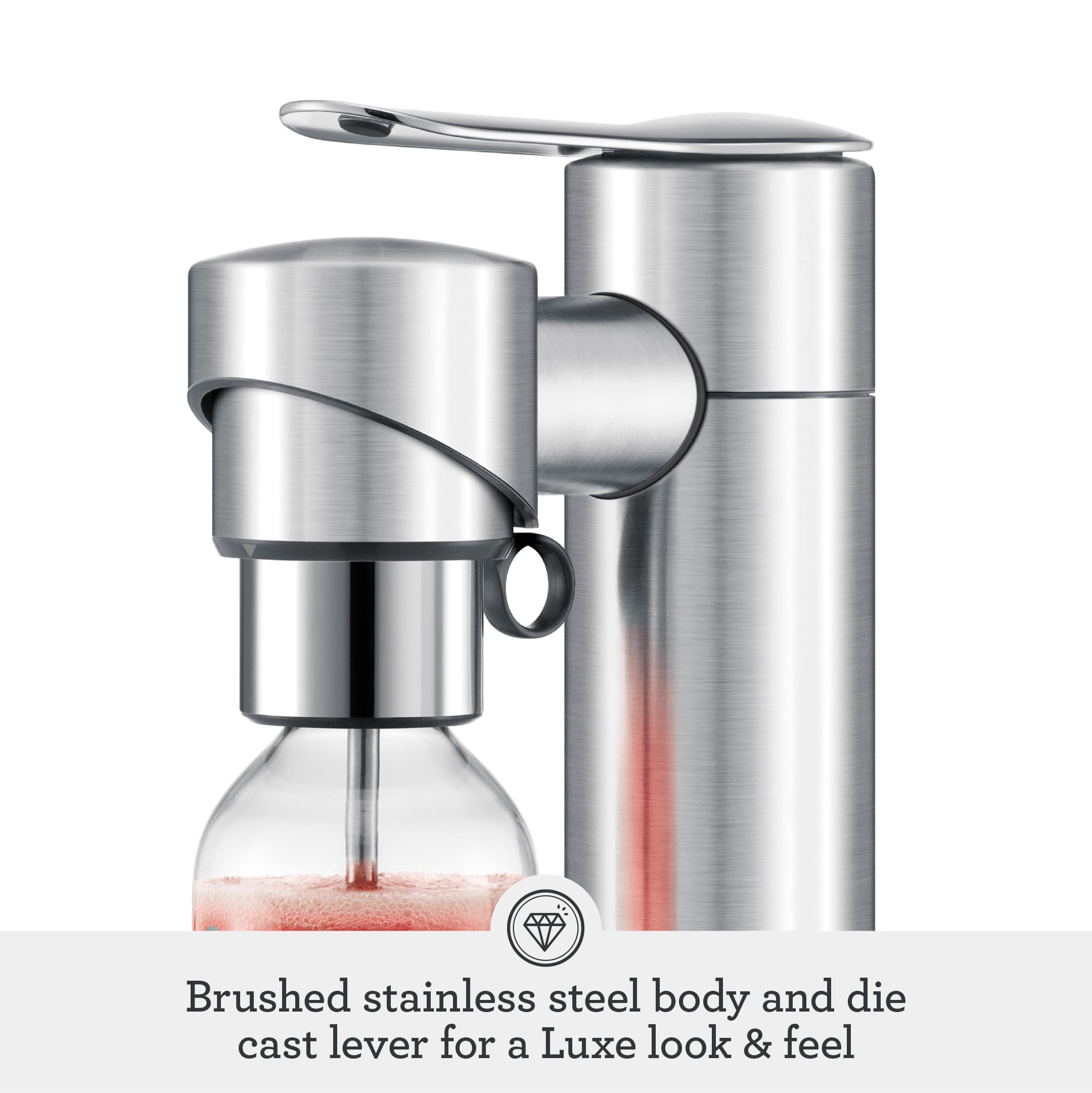Breville BCA800BSS InFizz Fusion Sparkling Water and Beverage Carbonator, CO2 Cylinder Not Included, Brushed Stainless Steel