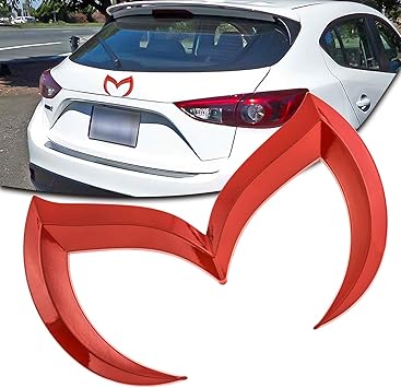 Amazon Com Xotic Tech Evil M Emblem Logo Rear Trunk Badge Decal For Mazda3 6 Mazdaspeed Cx 3 5 Mx 5 Miata Red Automotive