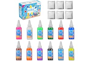 Coniuty Magic Water Elf Toy Powder Refill 6 Packs + 12 Bottles Aqua Fairy Water Color Gel Kit