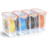 YOOPAI Pro Filament Storage Box &ndash; Precision-Fit Airtight Container for Single 1KG Spools, Flat-Lid Design for Stable Stacking, Premium Desiccant Moisture Control, 3D Printer Filament Storage 4 Pack