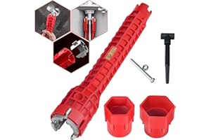 Generic 8 in 1 Faucet and Sink Wrench - Ykwao Multifunctional Sink Installer,Plumbing Tool for under Bathrooms,Toilets,Kitchens Sinks Repair Removal Plumber Tools