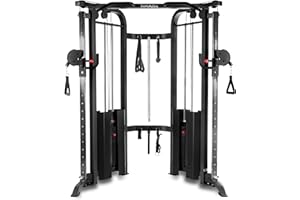 XMARK Functional Trainer Cable Machine with Dual 200lb Weight Stacks, All-in-One Gym for Full Body Workout, Cable Crossover, Commercial and Home Gym Weight Machine