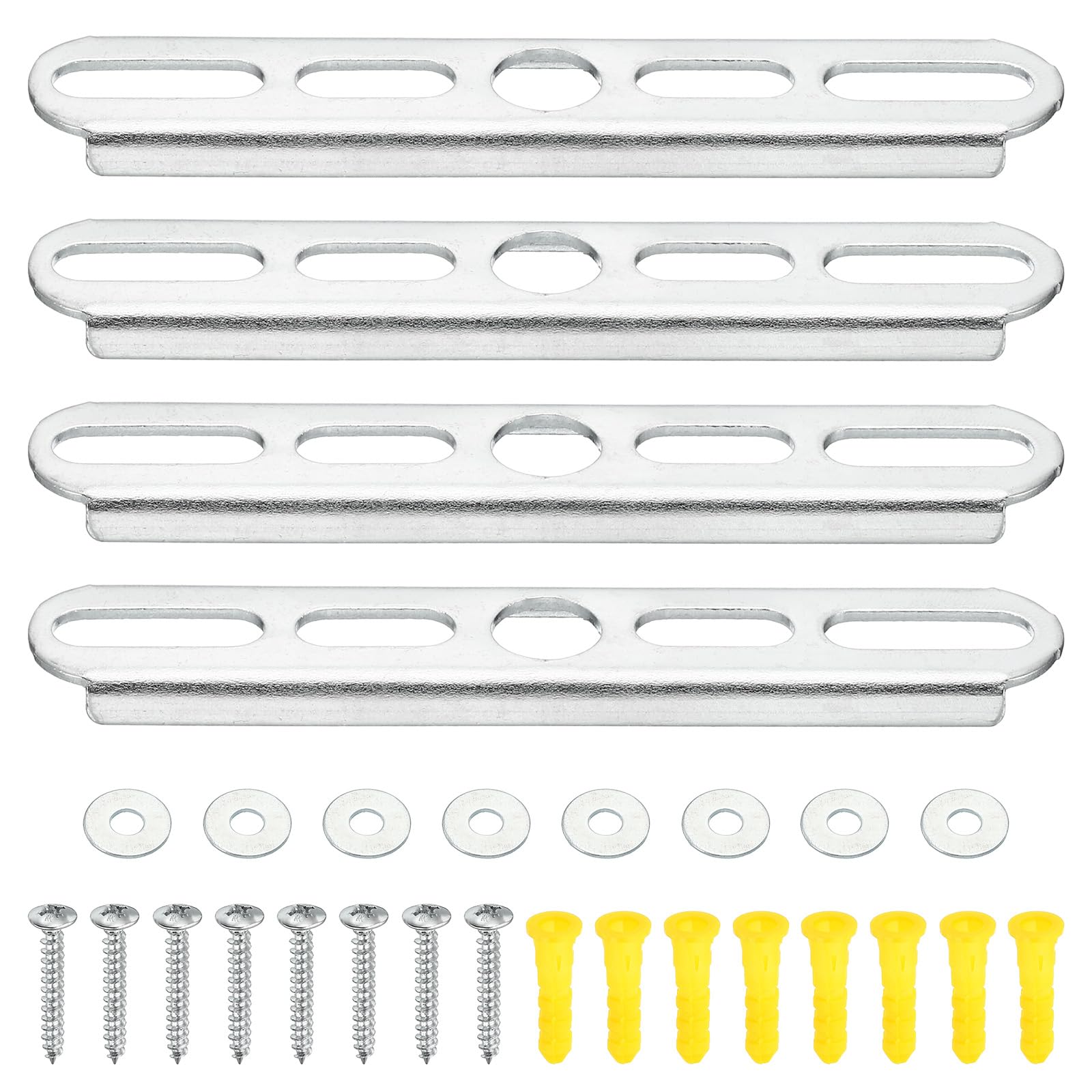 PATIKIL 100mm 3.9 Inch Ceiling Light Plate Kit, 4 Set Pendant Light Fixture Mounting Bracket Crossbar with Screw Nuts Accessories for Chandelier Wall Lighting